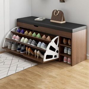 Multipurpose Shoe Rack Bench with Rotating Drawers